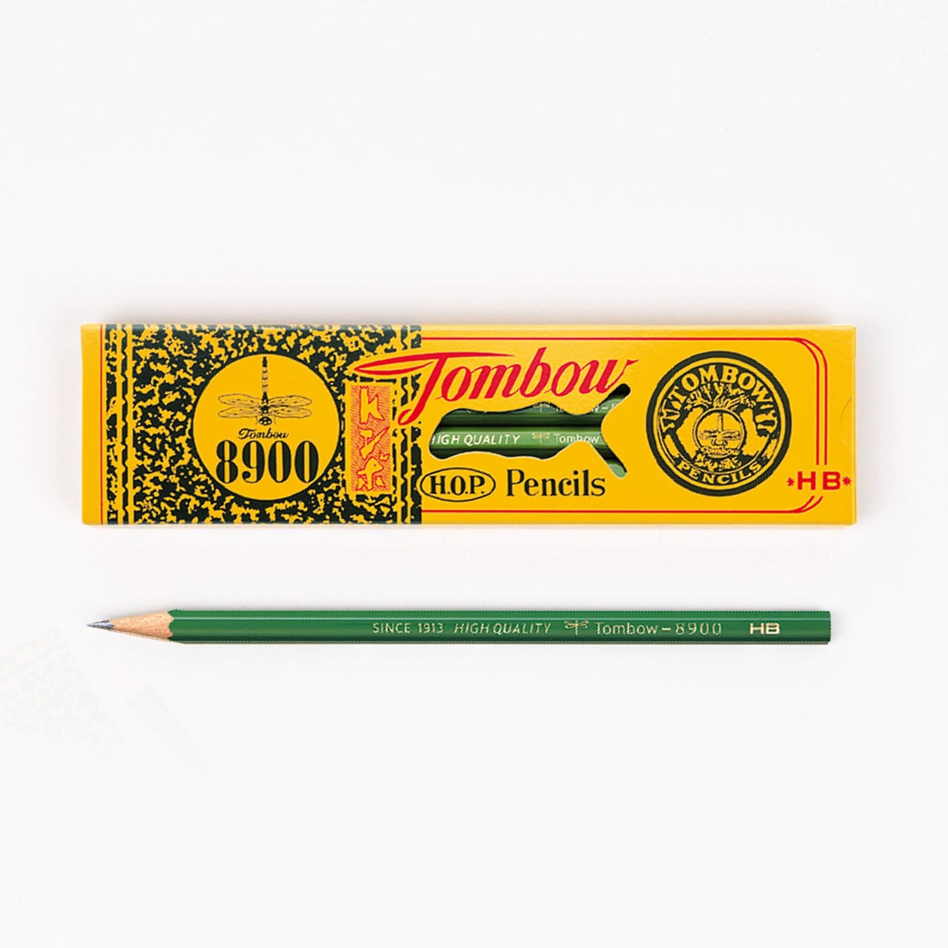 Tombow 8900 Wooden Pencil Pack of 12 - HB - Wooden Pencils