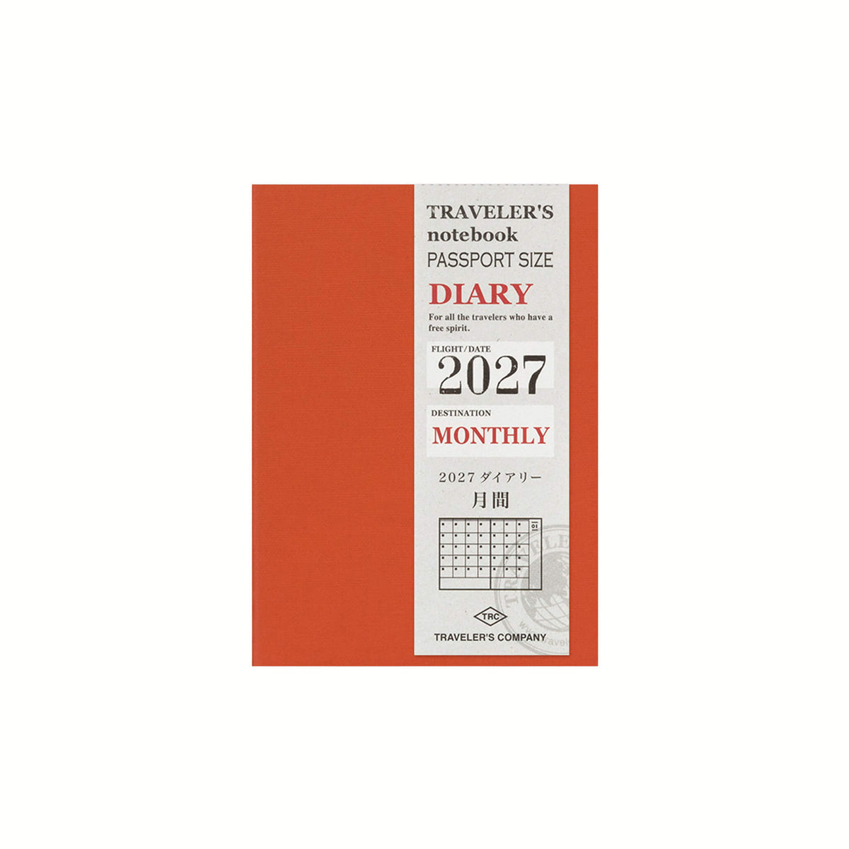 TRAVELER'S notebook 2027 - Monthly Refill - Passport Size - 2027 Planners & Diaries