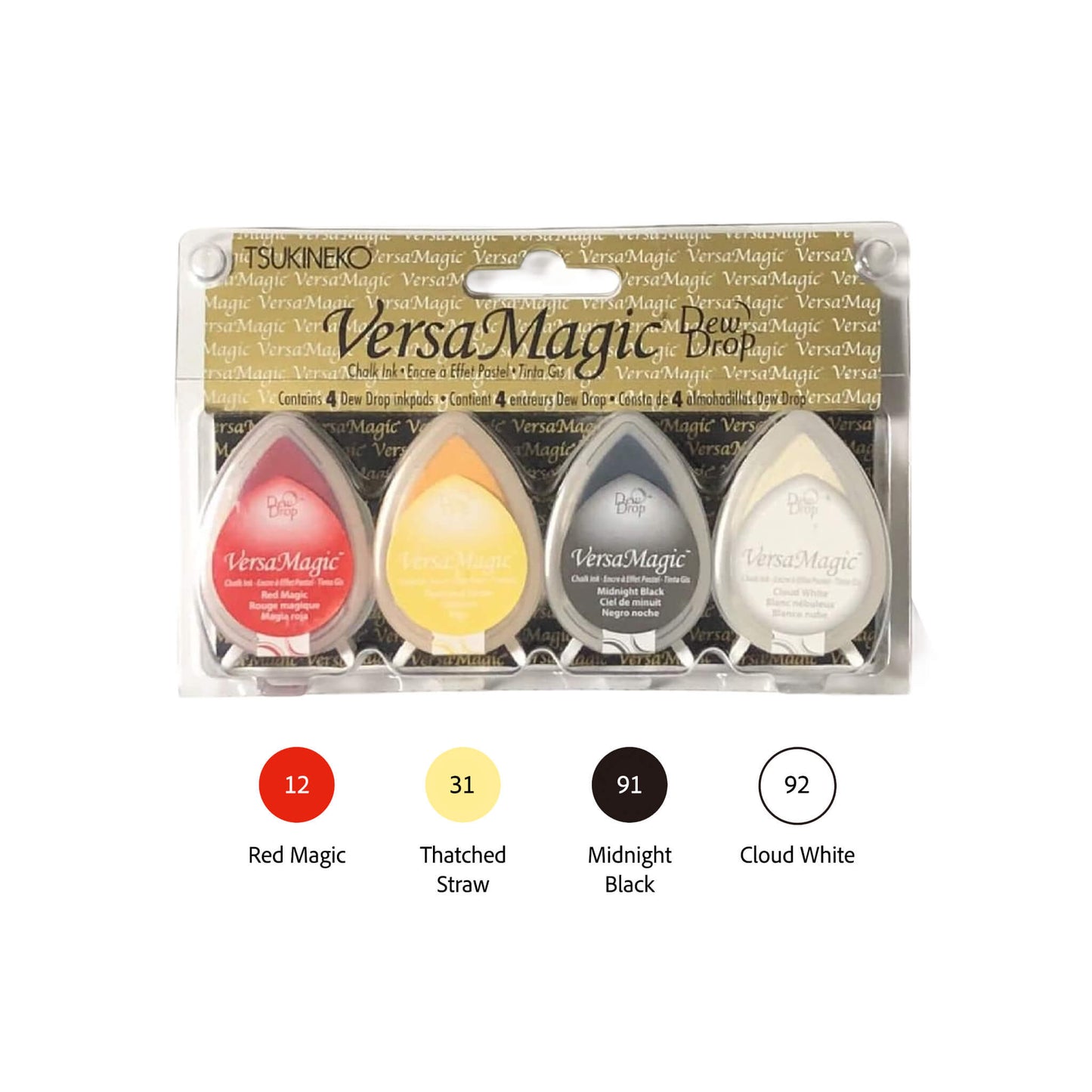 Tsukineko VersaMagic Dewdrop Stamp Ink Pad 4 - Color Set - Clowning Around - Stamp Ink Pads