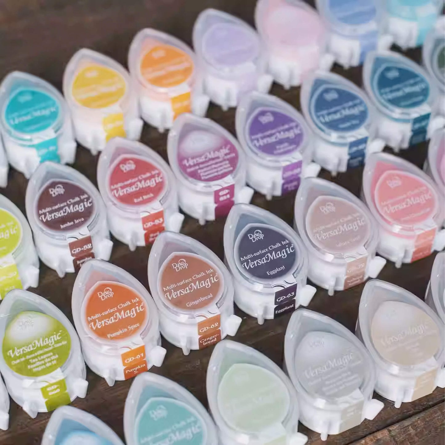 Tsukineko VersaMagic Dewdrop Stamp Ink Pad 4 - Color Set - Pretty Pastel - Stamp Ink Pads