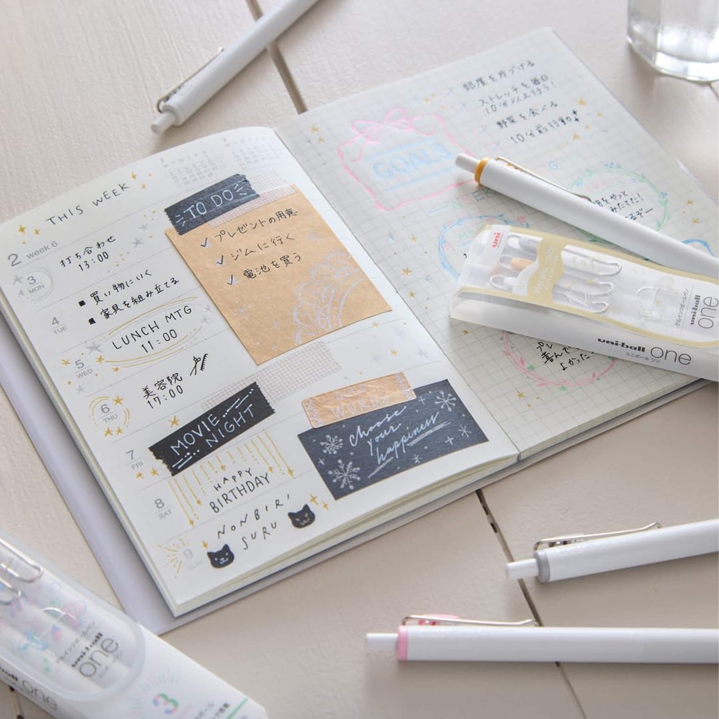Uni - ball ONE Gel Pen Creative Color - White & Metallic Color 3 - color Set - 0.38mm - Gel & Rollerball Pens