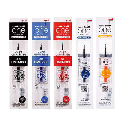 Uni - ball ONE Gel Pen Refill UMR - 38S 0.38mm - Black - Pen Refills
