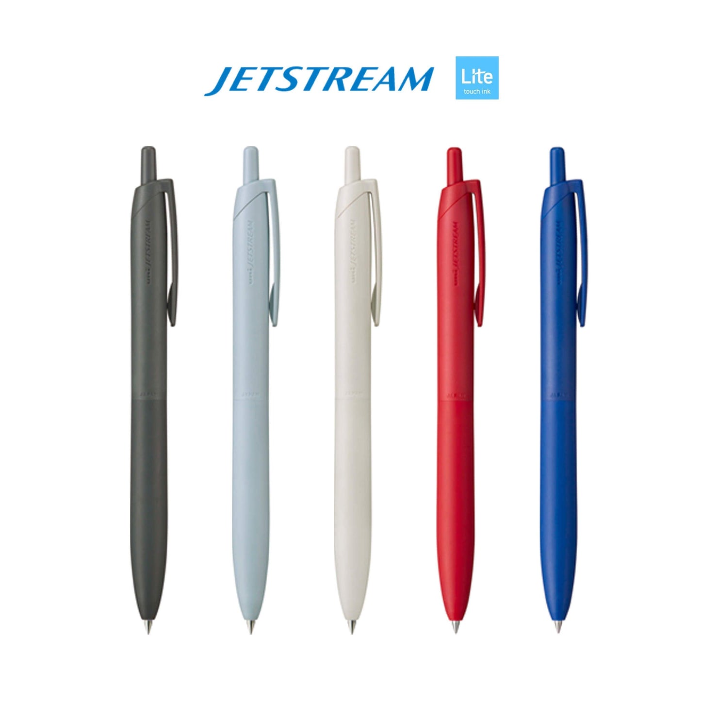 Uni Mitsubishi Jestream Single Ballpoint Pen (with Lite Touch Ink) 0.7mm - Light Blue - Ballpoint Pens