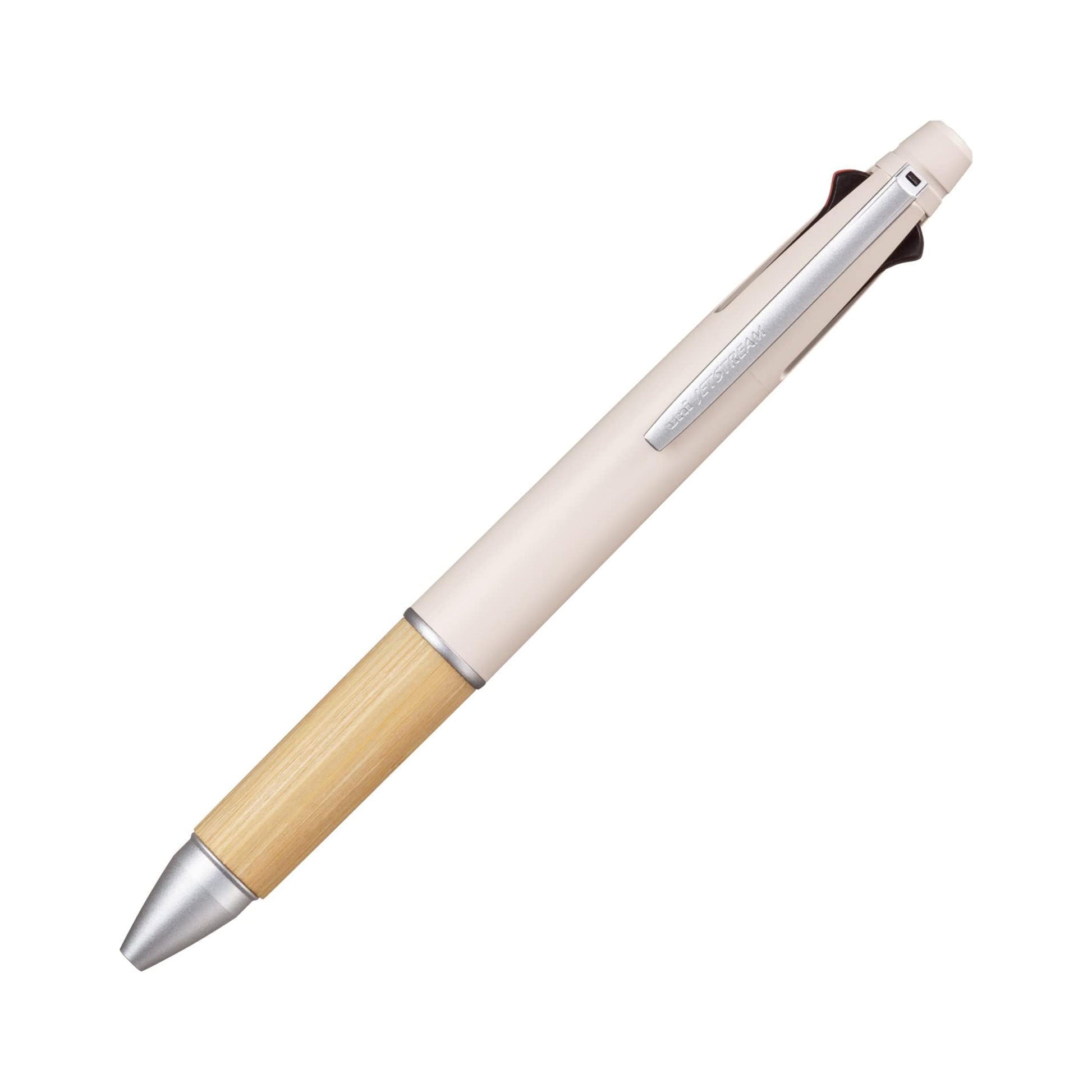 Uni Mitsubishi Jetstream Multi - functional 4&1 Ballpoint Pen with Bamboo Grip - Bamboo / Beige - Multi - Functional Pens