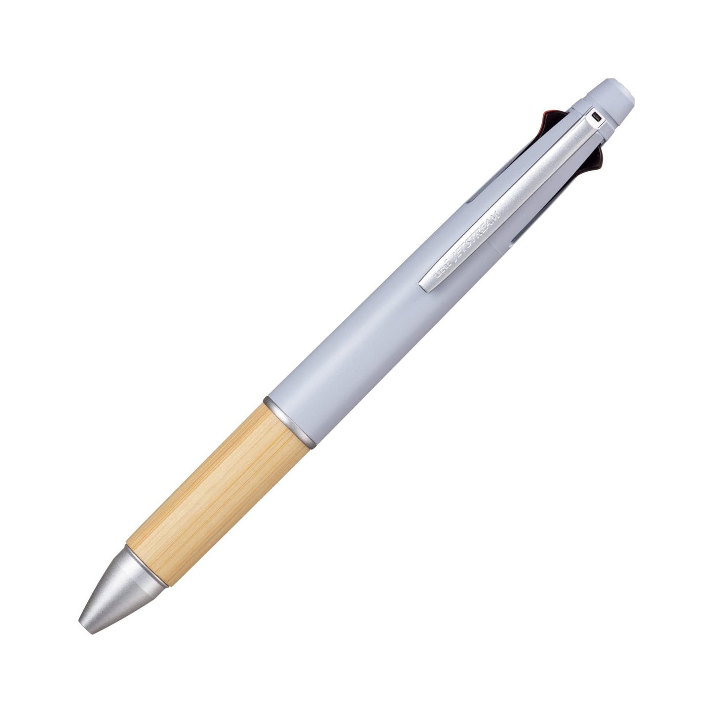 Uni Mitsubishi Jetstream Multi - functional 4&1 Ballpoint Pen with Bamboo Grip - Bamboo / Blue Gray - Multi - Functional Pens