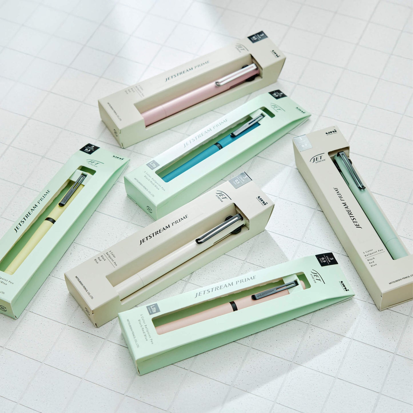 Uni Mitsubishi Jetstream Prime Twist - type 3 - color Multi Ballpoint Pen (with Lite Touch Ink) - Cloudy White - Multi - Functional Pens