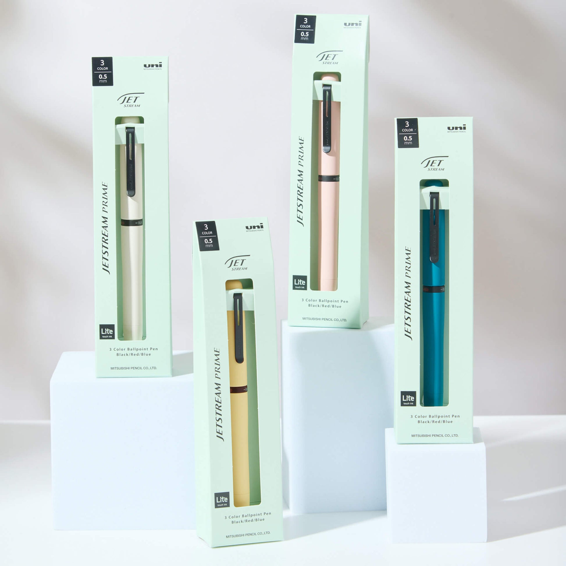 Uni Mitsubishi Jetstream Prime Twist - type 3 - color Multi Ballpoint Pen (with Lite Touch Ink) - Cloudy White - Multi - Functional Pens