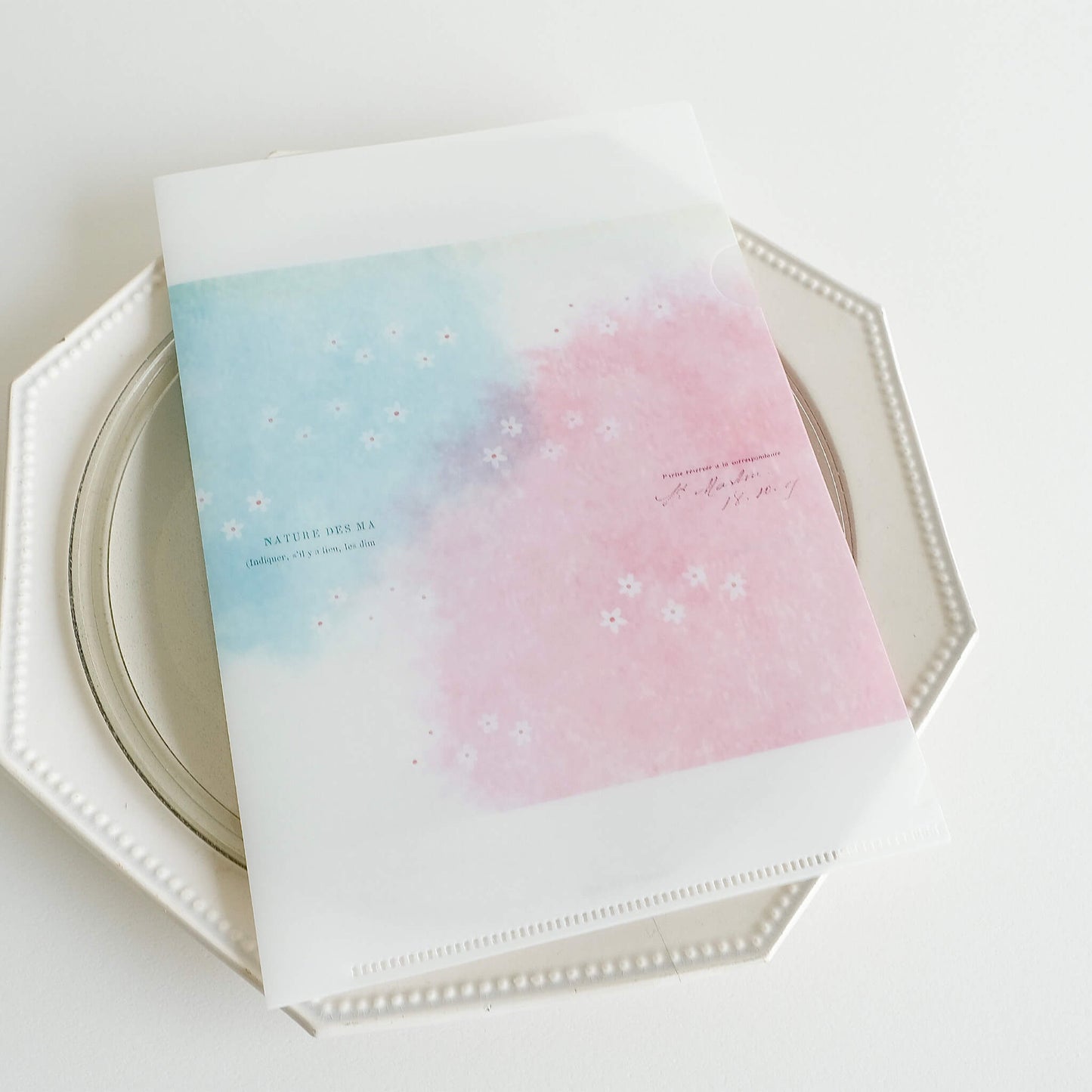 Yohaku Clear File M - 182 A5 - Hanagumori - File Folders