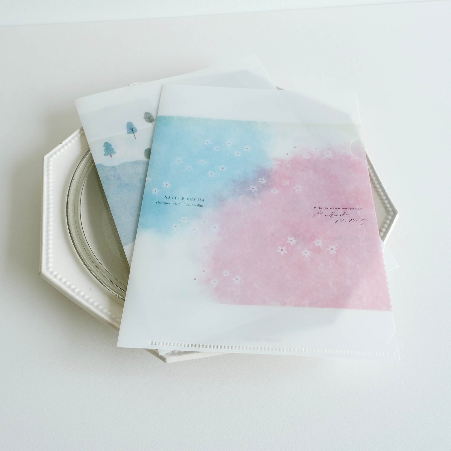 Yohaku Clear File M - 182 A5 - Hanagumori - File Folders