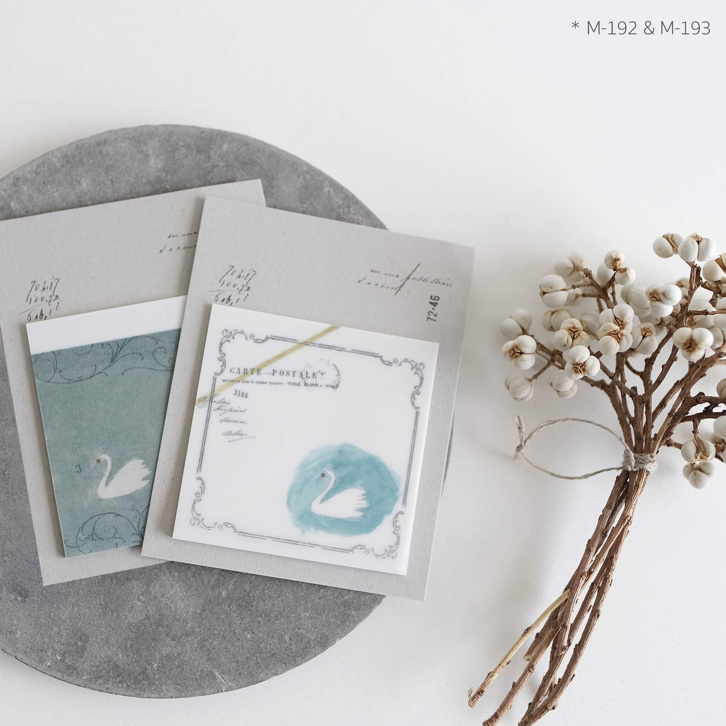 Yohaku Tracing Paper Sticky Notes M - 192 Swan - Sticky Notes