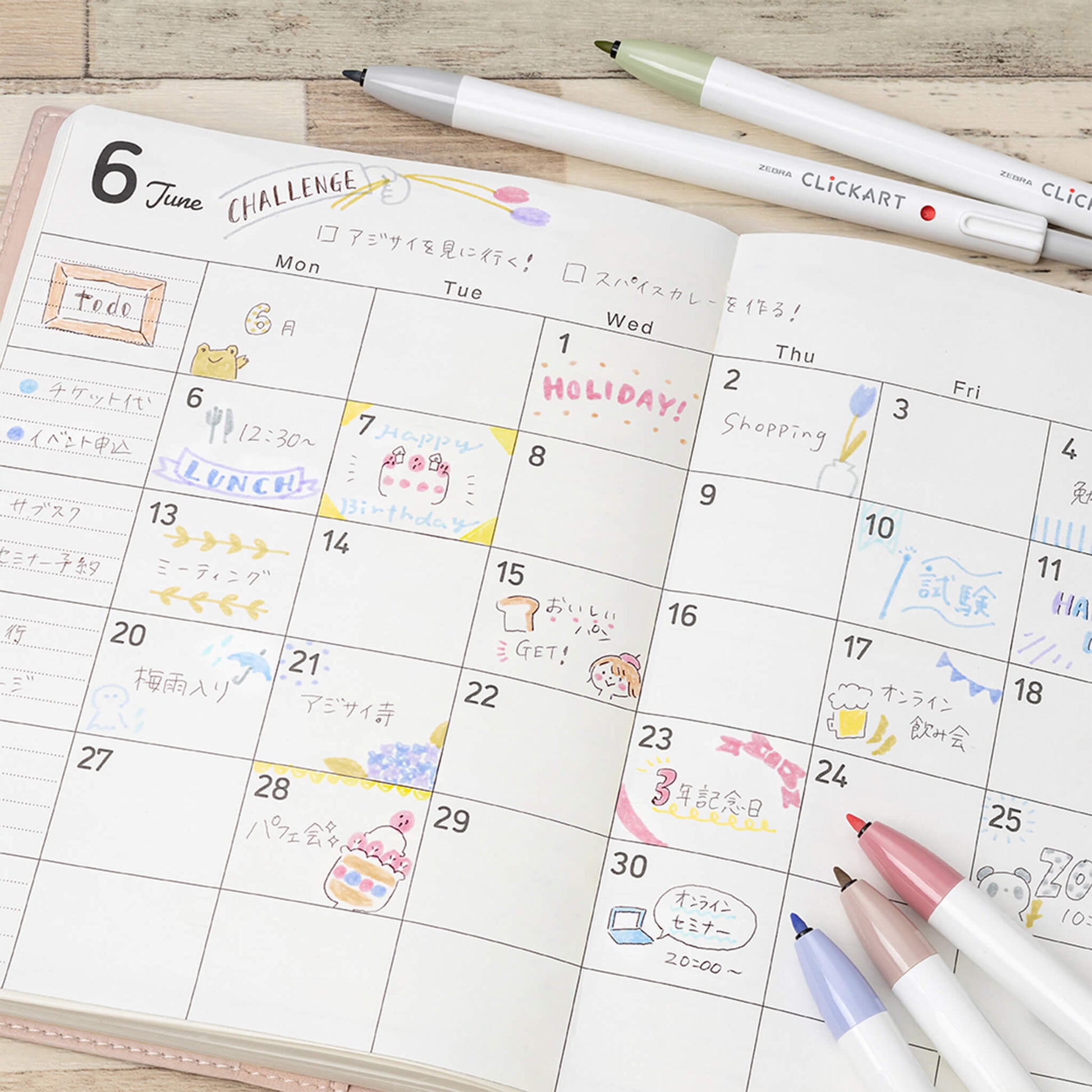 Zebra Clickart Retractable Marker 12 - color set - Pastel - Fine - Tip Markers