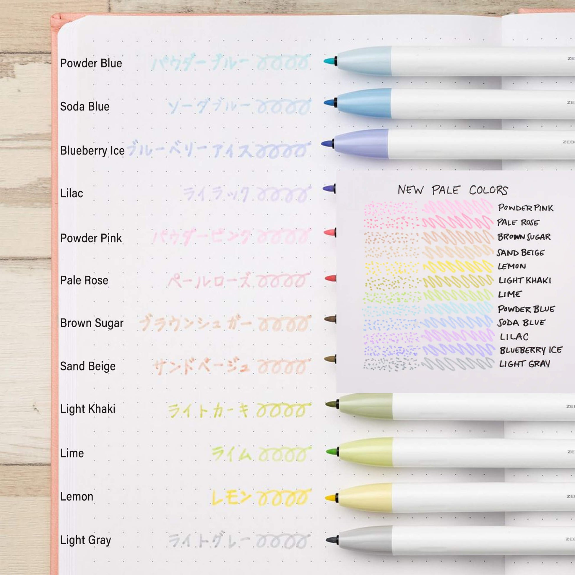 Zebra Clickart Retractable Marker 12 - color set - Pastel - Fine - Tip Markers