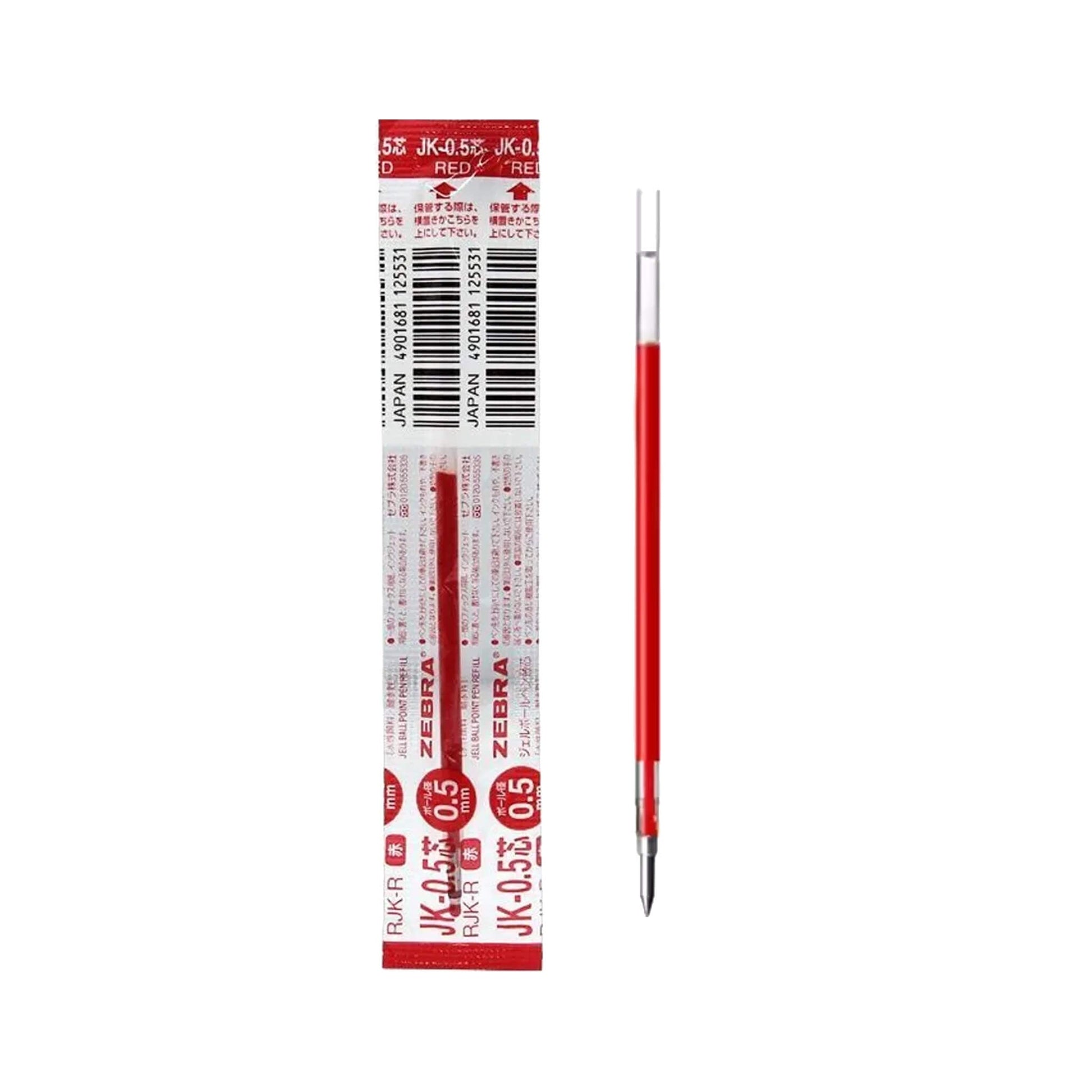 Zebra Gel Ink Refill JK - 0.5 for Sarasa Multi Pen 0.5mm - Red - Pen Refills