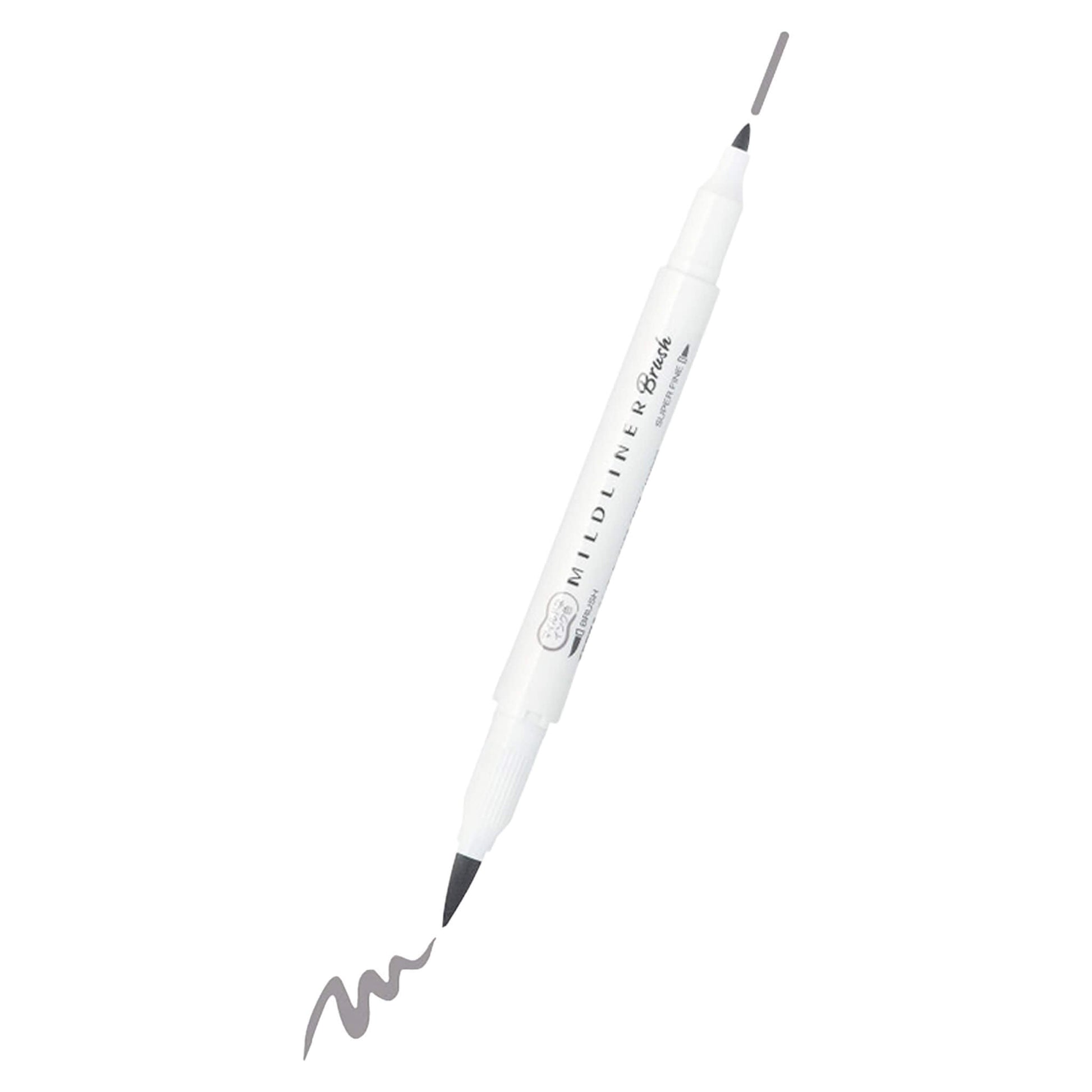 Zebra Mildliner Brush Pen - Friendly Mild Colors - Mild Dark Gray - Brush Pens
