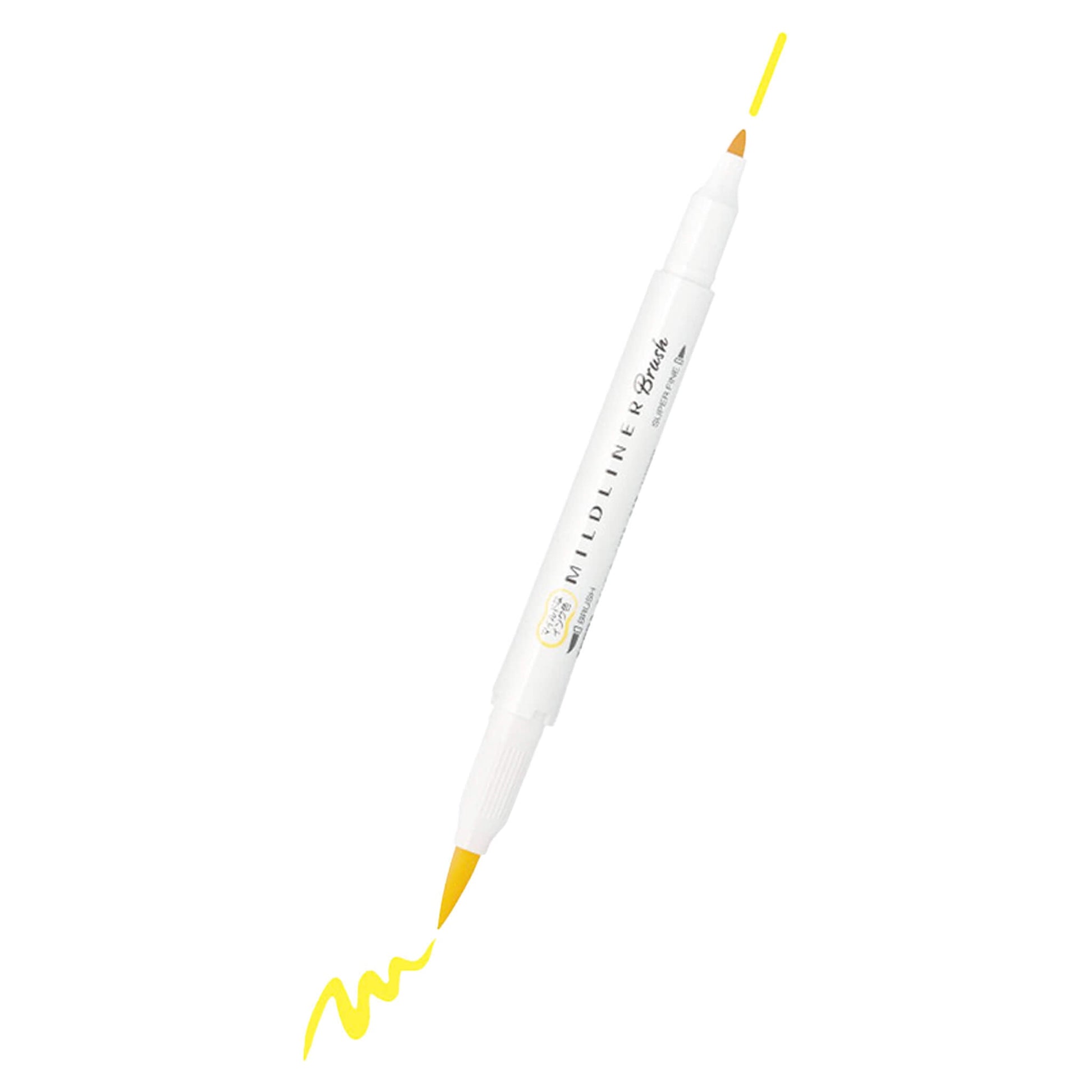 Zebra Mildliner Brush Pen - Friendly Mild Colors - Mild Lemon Yellow - Brush Pens