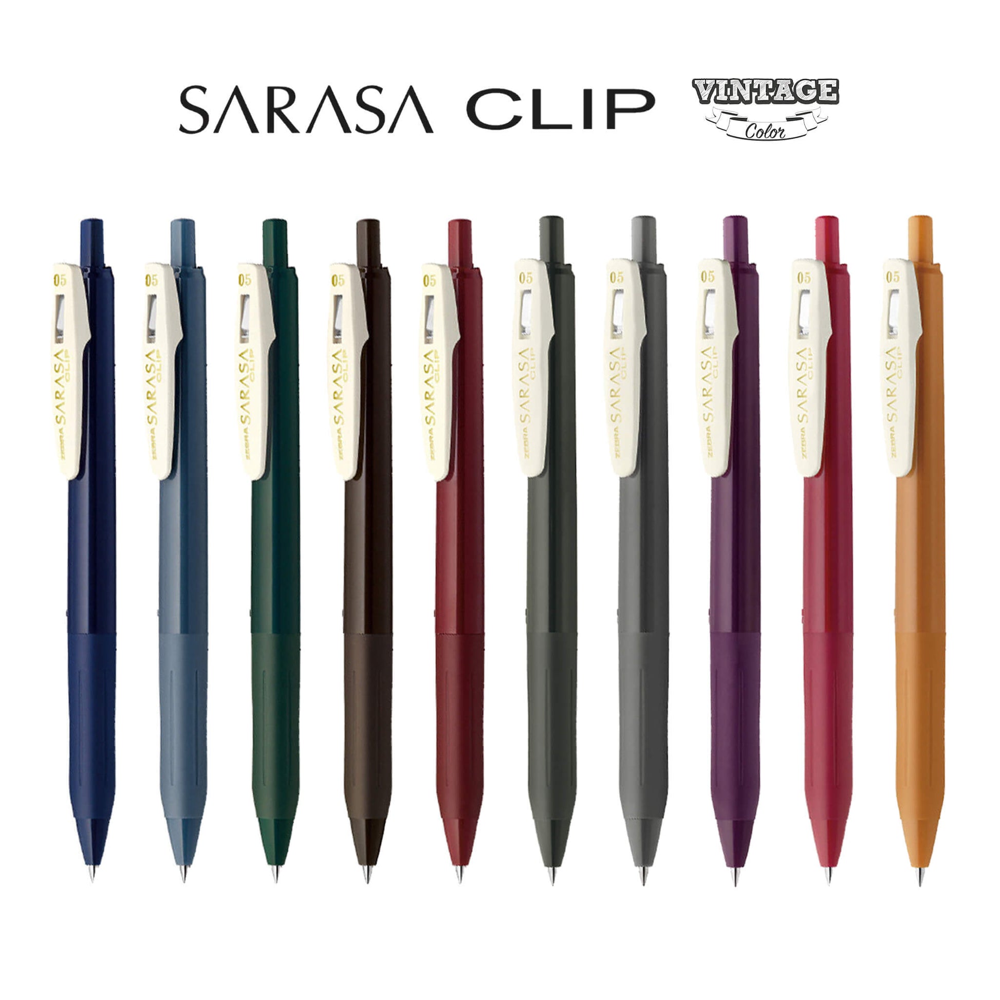 Zebra Sarasa Clip Gel Pen Vintage Color - Sepia Black - Gel & Rollerball Pens