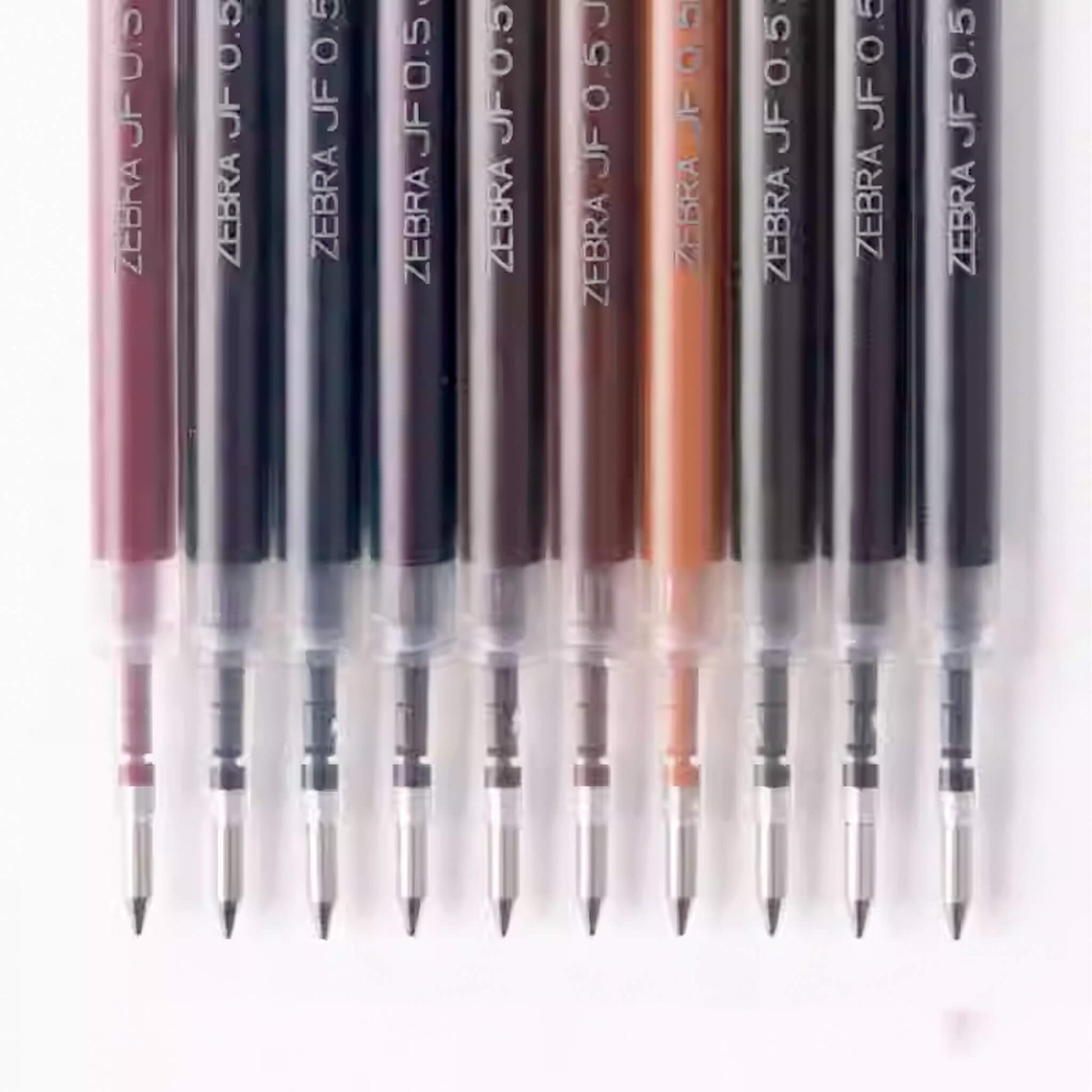 Zebra Sarasa Clip Gel Pen Vintage Colors JF - 0.5 Refills 0.5mm - Blue Black - Pen Refills