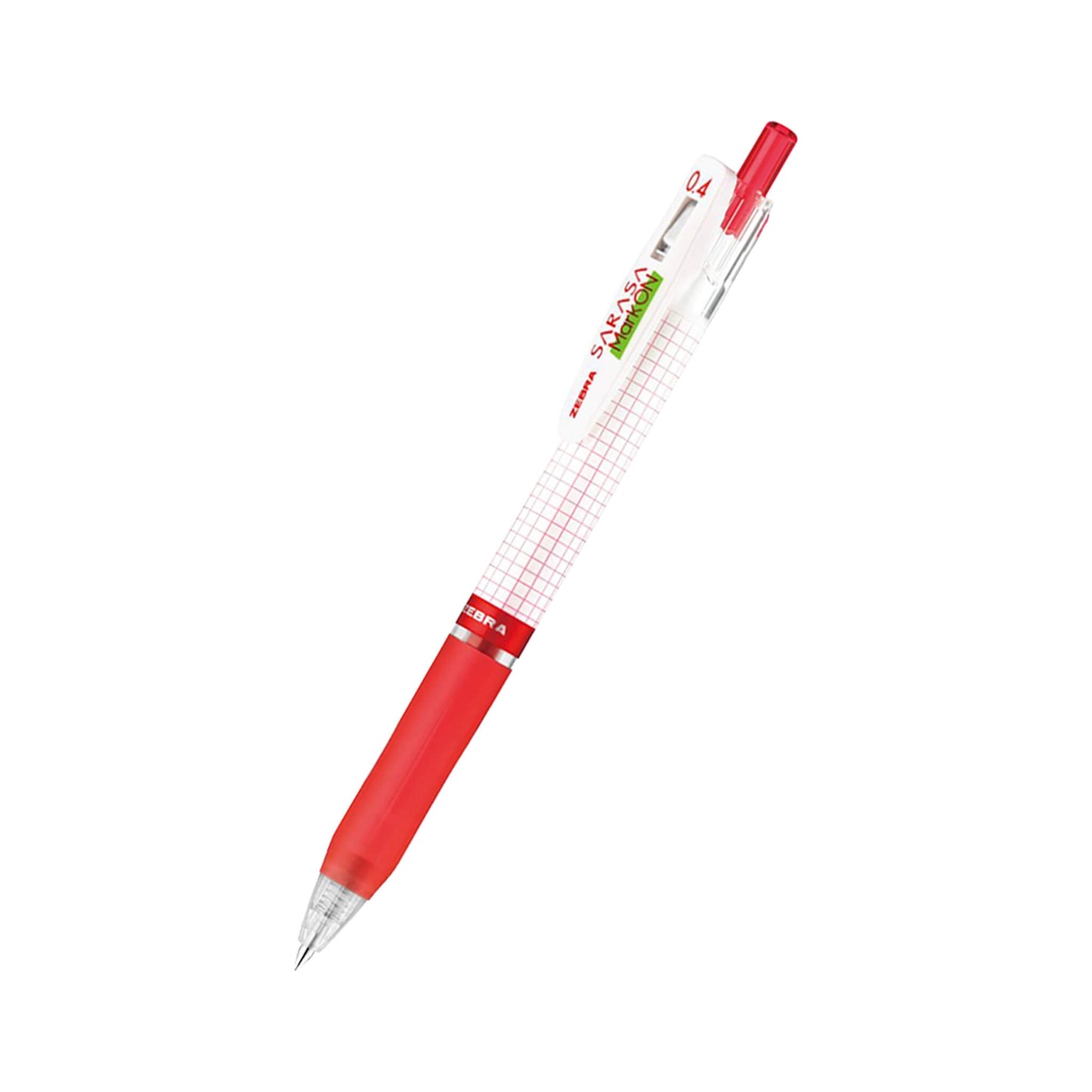 Zebra Sarasa Mark On Gel Pen 0.4mm - Red - Gel & Rollerball Pens