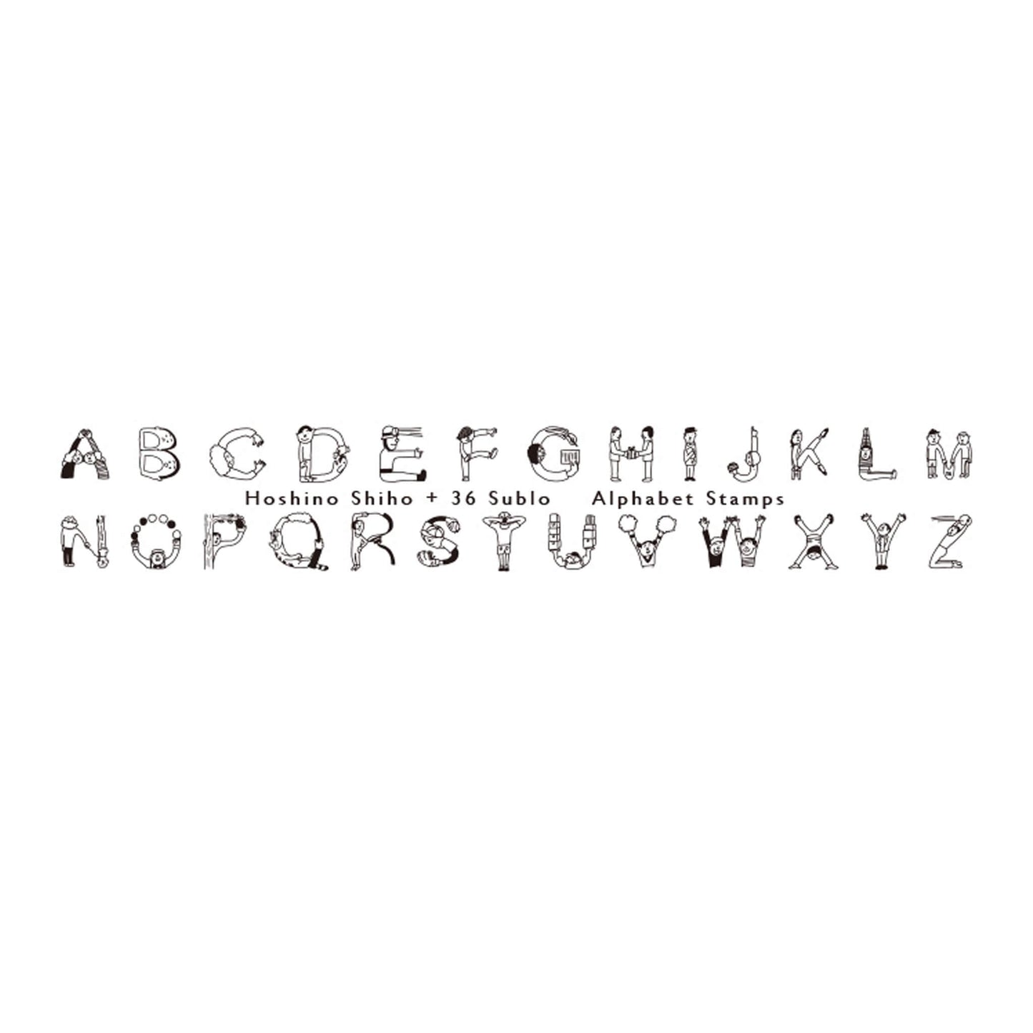 36 Sublo × Hoshino Shiho Alphabet Rubber Stamp Set - Rubber Stamps
