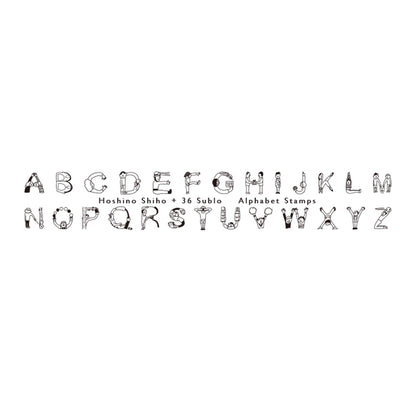 36 Sublo × Hoshino Shiho Alphabet Rubber Stamp Set - Rubber Stamps