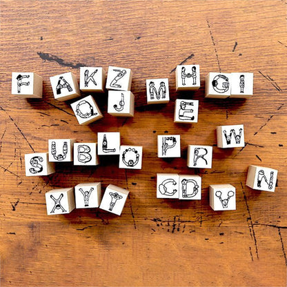 36 Sublo × Hoshino Shiho Alphabet Rubber Stamp Set - Rubber Stamps