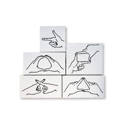 36 Sublo × Hoshino Shiho Rubber Stamps - Hand Marks - Arrow - Rubber Stamps