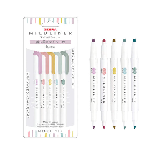 Zebra Mildliner Highlighter Calm Mild Colors