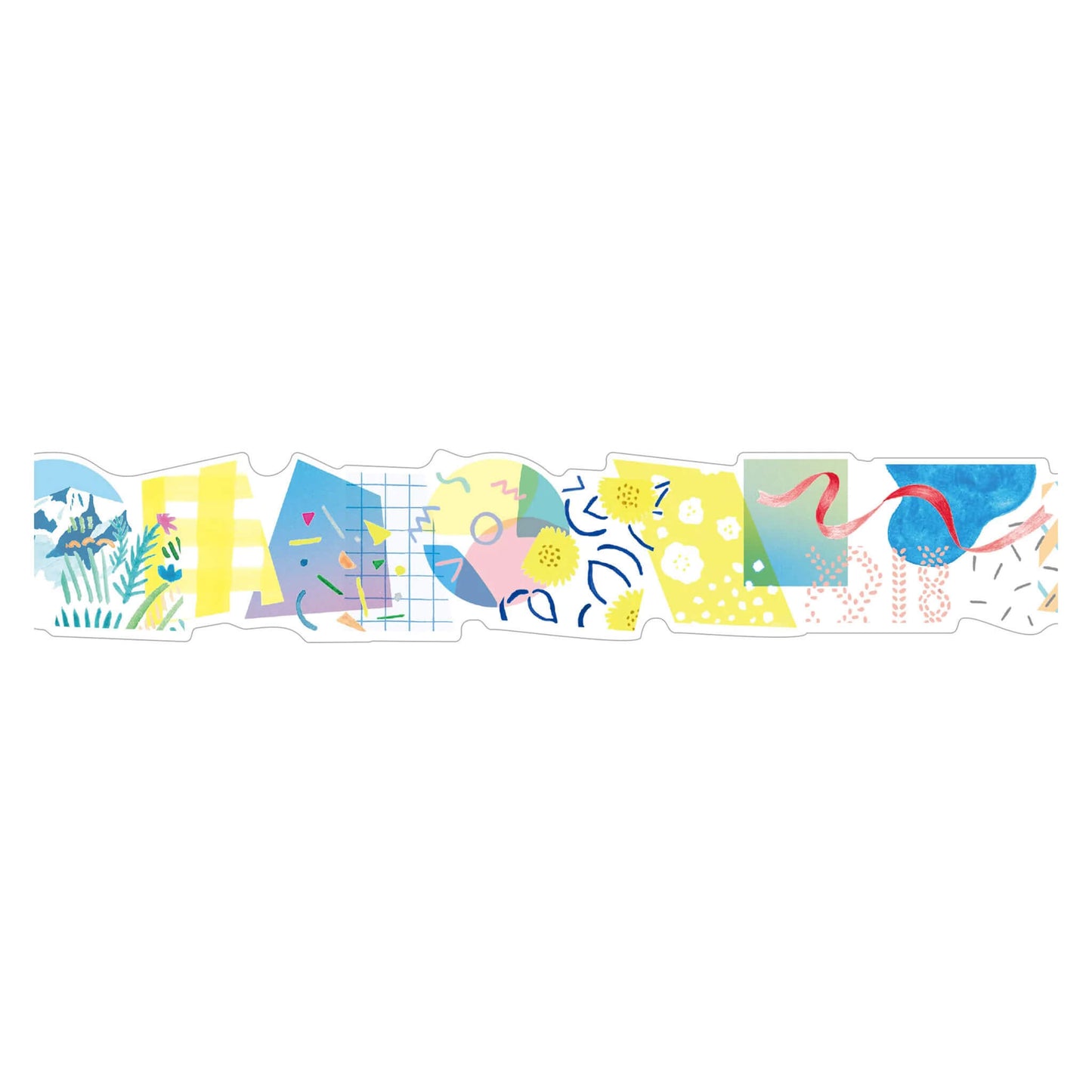 King Jim HITOTOKI SODA Die Cut Clear Tape - Collage [30mm]