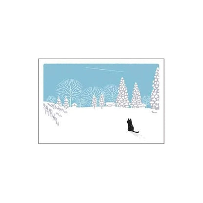 Active Corporation × Toshinori Mori Tabineko Winter Postcard - A Contrail in the Winter Sky