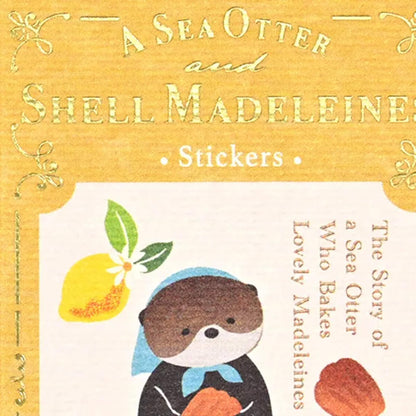 NB Nuku RESSA Flake Stickers - A Sea Otter and Shell Madeleines