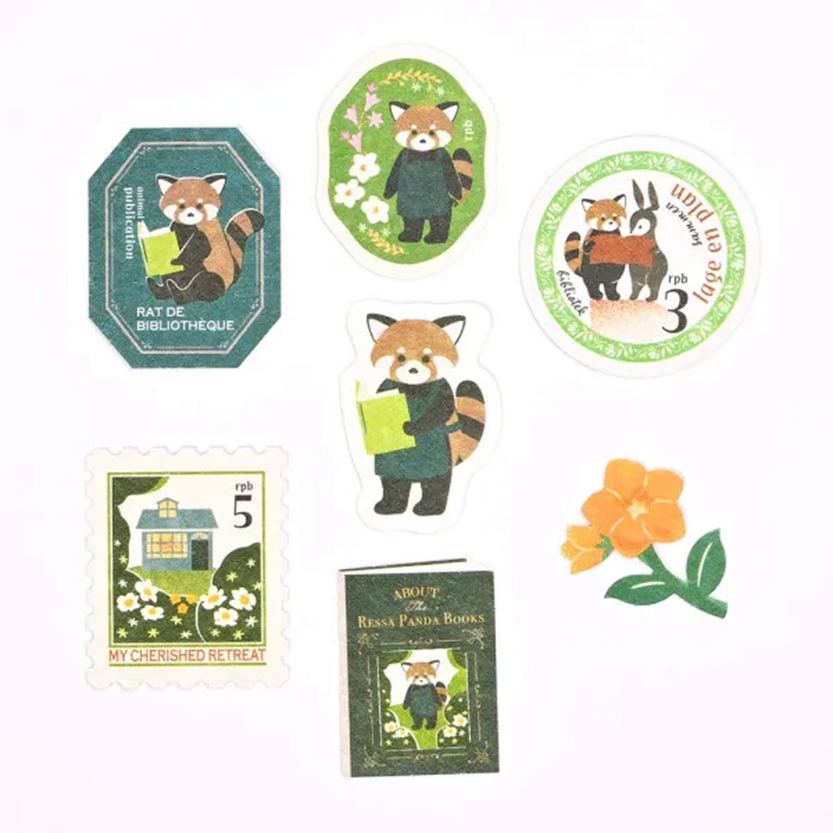 NB Nuku RESSA Flake Stickers - About the Ressa Panda Books [Flak-klistermärke]