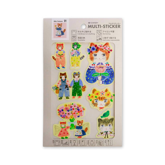 SANBY × Aiko Fukawa Multi-Sticker - Cat Lover [Klistermärken för olika ytor]