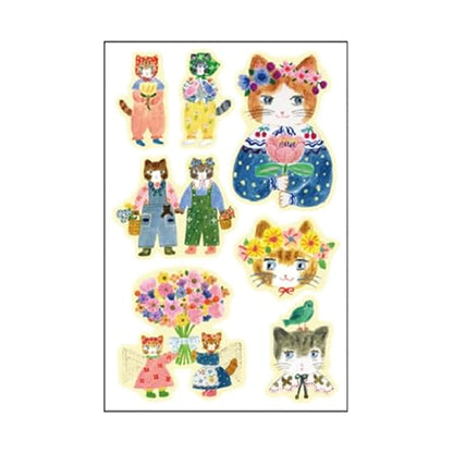 SANBY × Aiko Fukawa Multi-Sticker - Cat Lover [Klistermärken för olika ytor]