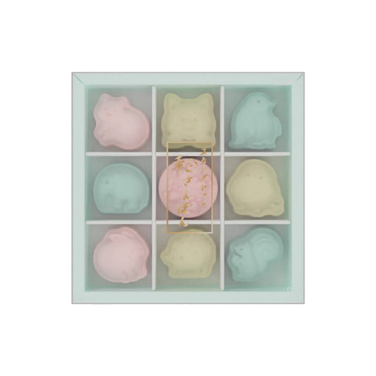 Sun-Star Wasanpon 9-Piece Stamp Set - Animal Motifs [Gummistämpel]