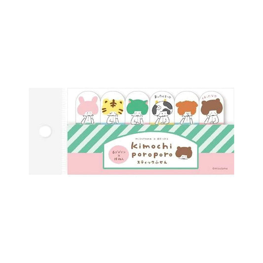 Furukawa Shiko × Mizutama Kimochi Poroporo Sticky Note Tabs - Animals [Självhäftande anteckningslappar]