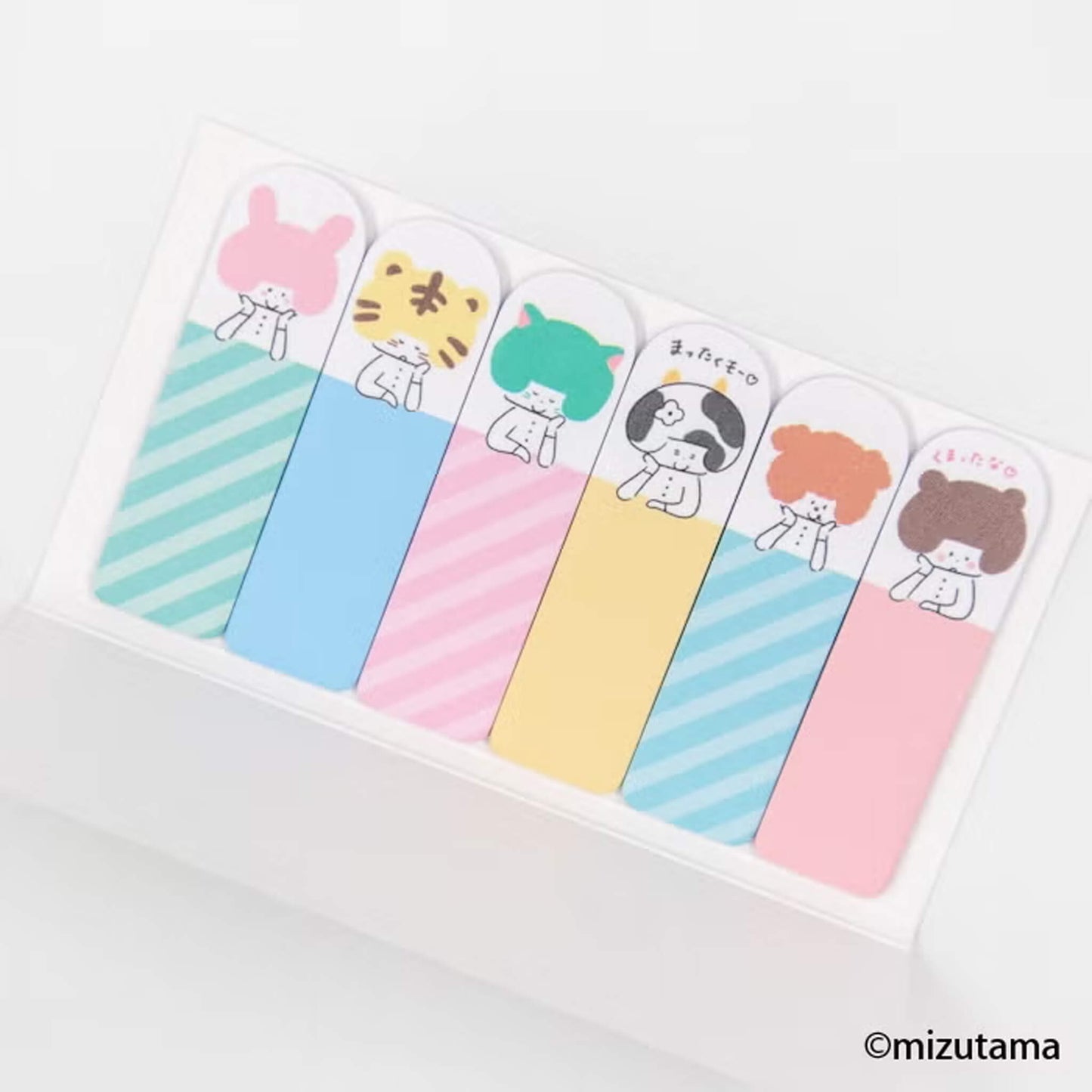 Furukawa Shiko × Mizutama Kimochi Poroporo Sticky Note Tabs - Animals [Självhäftande anteckningslappar]