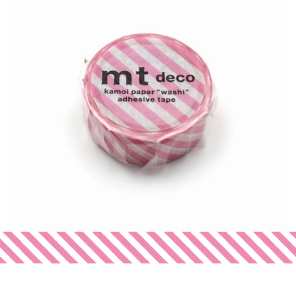 mt deco Washi Tape - Stripe - Aurora Pink [15mm] [Washi Tejp]