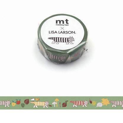 mt × Lisa Larson Washi Tape - Autumn Mikey [15mm] [Washi Tejp]