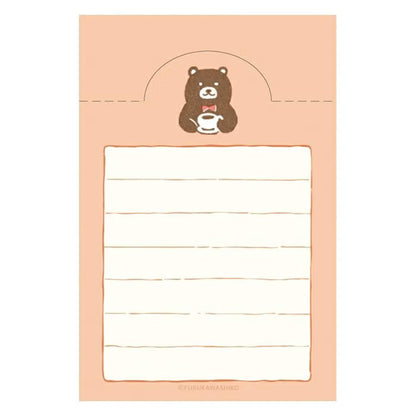 Furukawa Shiko Soebumi Bookmark Memo Pad - Bear - Hontowatashi