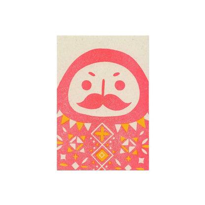 Active Corporation × Umeya / Mori Kanae Retro Printing Postcard - Bearded Daruma [Vykort]