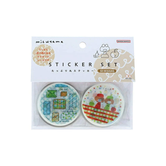 Sun-Star × Mizutama Sticker Set - Beige [Flak-klistermärke]