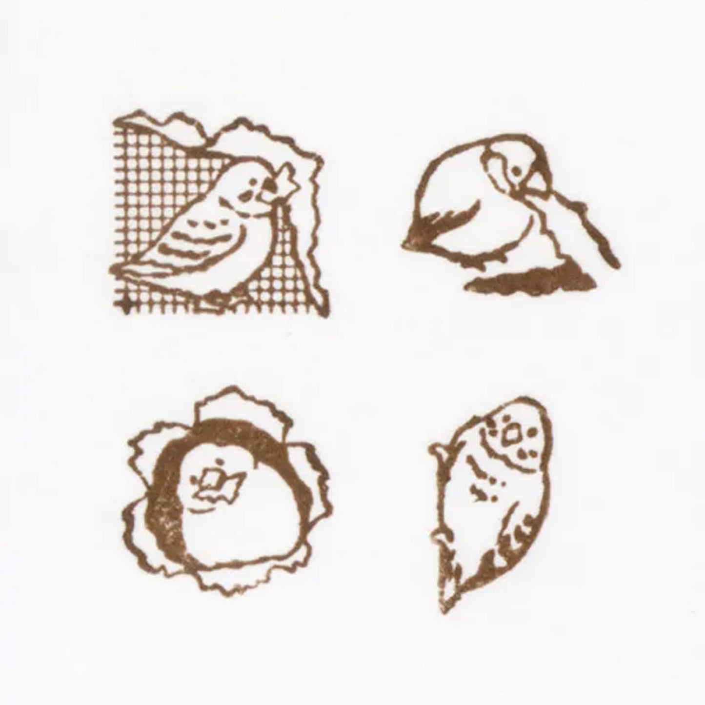 NB Wooden Stamp Mischief in the Margin - Bird