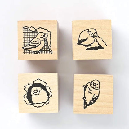 NB Wooden Stamp Mischief in the Margin - Bird