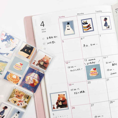 Pine Book Tracing Paper Sticker Little Atelier - Blue