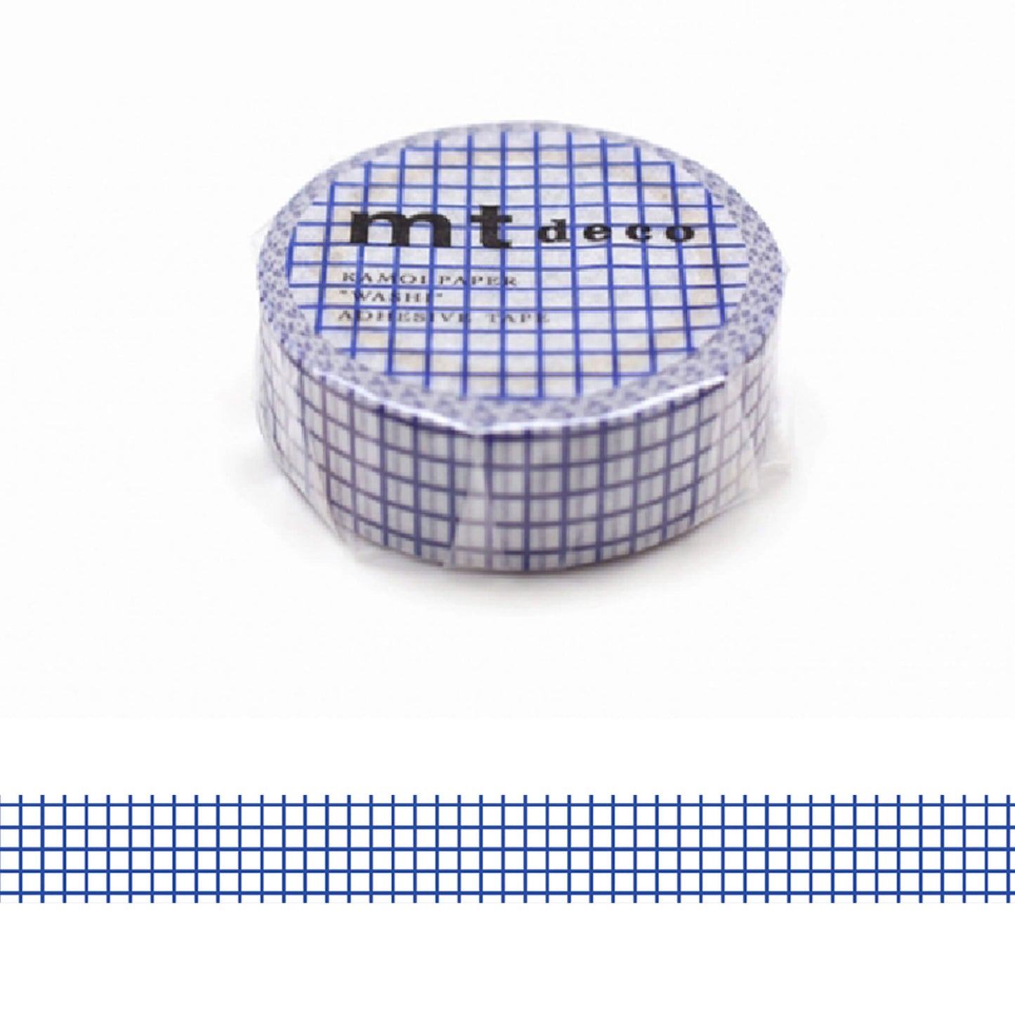 mt deco Washi Tape - Grid - Blueberry [15mm] [Washi Tejp]