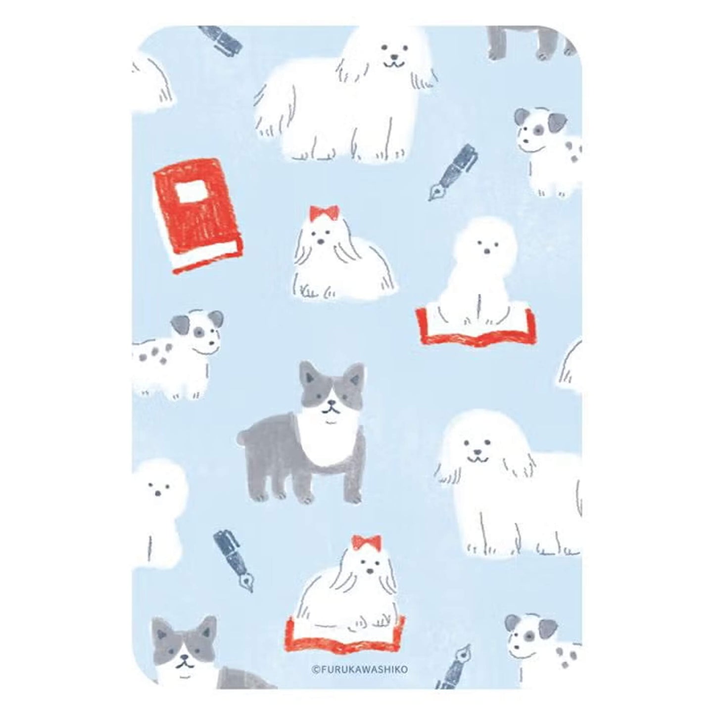 Furukawa Shiko Clear Bookmark [A6] - Book and Dog - Hontowatashi