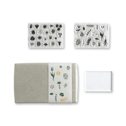 Mizushima JIZAI Clear Stamp Box - Motif Set Wild Flower