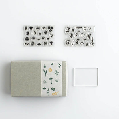 Mizushima JIZAI Clear Stamp Box - Motif Set Wild Flower