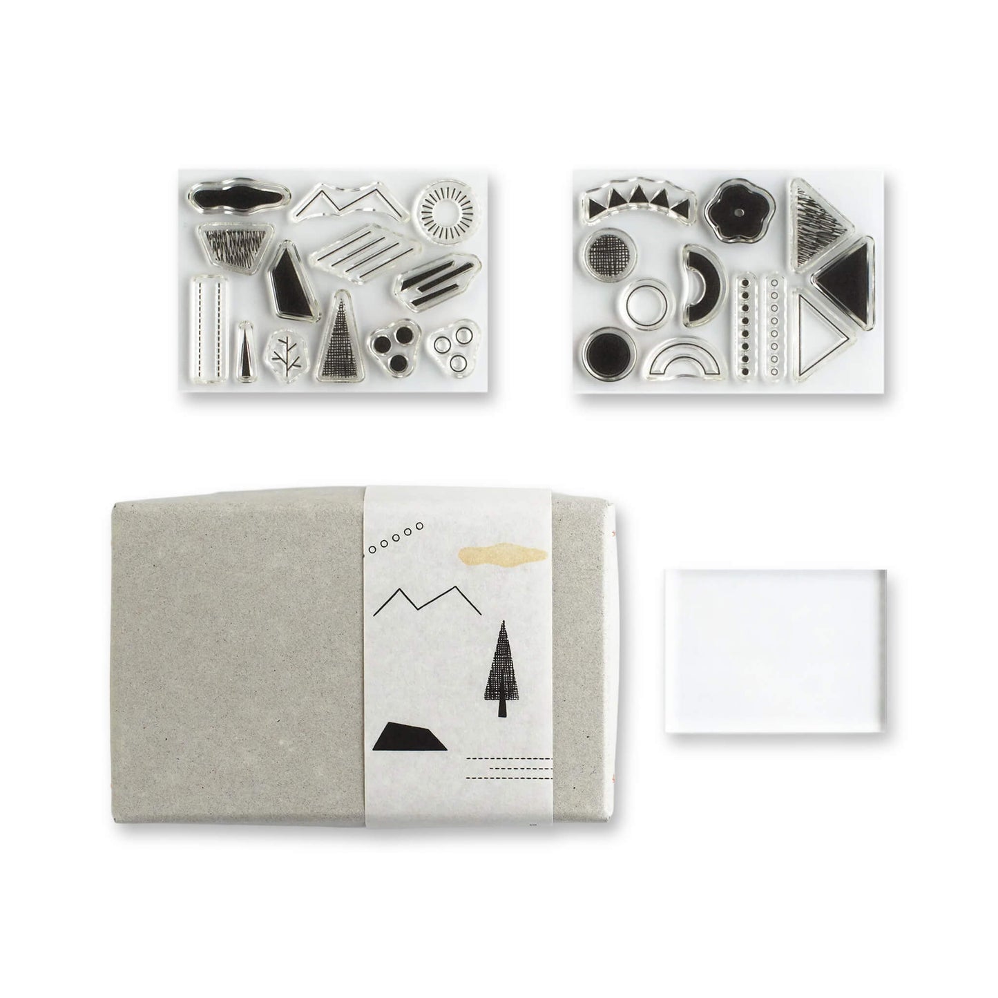 Mizushima JIZAI Clear Stamp Box - Shape Set 01