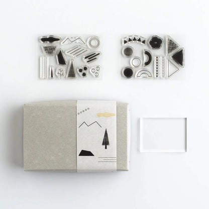 Mizushima JIZAI Clear Stamp Box - Shape Set 01